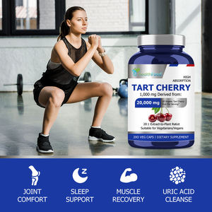 Complément de soutien articulaire et musculaire à marque privée, extrait de cerise aigre bio 20000mg, formule à absorption élevée en capsules - Product Image 3