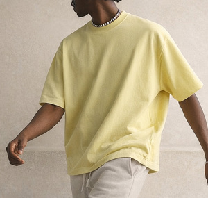 T-shirts courts en coton tricoté 220 GSM 100 % coton, imprimés sérigraphiés sur le devant, séchage rapide, luxe, respirants, col rond, coupe classique, vente en gros - Product Image 1