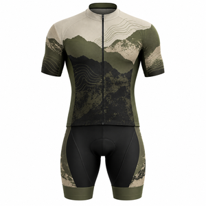 Conjunto de maillot y pantalones cortos de ciclismo, uniformes de ciclismo con impresión por sublimación totalmente personalizados a precio económico, servicio OEM - Product Image 5