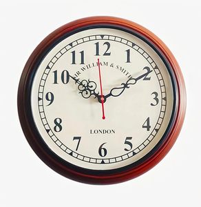 Decorative Analog <b>Wall</b> <b>Clock</b> Rajasthani Elephant Painting Brown Wooden <b>Clock</b> for Living Room - Product Image 4