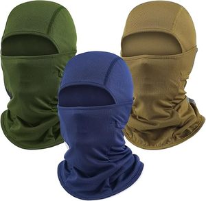 Unisex Black <b>Full</b> <b>Face</b> <b>Balaclava</b> Mask Breathable Waterproof Outdoor Spandex Polyester Solid Color Casual Adult Headwear - Product Image 1