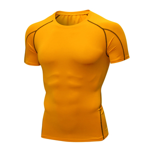 Training Tops Men's Surfing Rash Guard T-<b>Shirt</b> Quick Dry Polyester Spandex Half Sleeve <b>Compression</b> <b>Shirt</b> For Gym And Fitness - Product Image 6