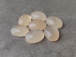 แคลไซต์สีส้มทรงรีธรรมชาติ พลอยหลวมสำหรับทำเครื่องประดับ วัสดุงานฝีมือ พลอยสะสม - Product Image 4