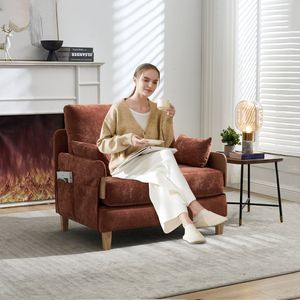 3-in-1 <b>Convertible</b> Mid for Century Modern Decor Sofa <b>Bed</b> Foldable Recliner with Three Pillows for Small Spaces - Product Image 2