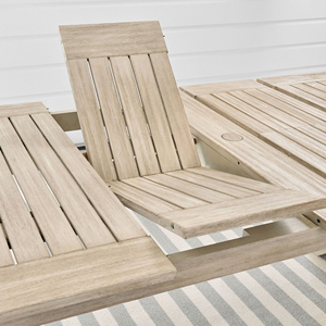 Modern Luxury Outdoor Table and Chair Furniture Home Patio Party Dining Set Wood Outdoor Furniture Dining Table Set - Indio - Product Image 3