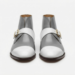Botines de Cuero Unisex con Correa de Monje, Botines de Cuero Hechos a Mano para Mujer, Botines de Cuero Premium para Hombre - Product Image 2