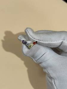 Natural 7 Chakra Stones Quartz Gemstone <b>Ring</b> Multi Color <b>925</b> <b>Silver</b> Engagement Anniversary Gift - Product Image 3
