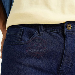 กางเกงยีนส์ลำลองผู้ชายแบบสั่งตัด ดีไซน์ระบายอากาศ เป็นมิตรกับสิ่งแวดล้อม สีพื้น ซักเบา ใส่ได้ทั้งฤดูร้อนและฤดูใบไม้ผลิ ผ้าฝ้าย 100% ขายดี - Product Image 5