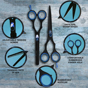 Ciseaux de coiffure professionnels à lame affûtée, faits à la main, de bonne qualité, ciseaux de barbier - Product Image 5