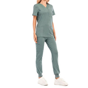 Wholesale Price <b>Nurse</b> Hospital Medical Uniforms Scrub Set Custom Logo Unisex Knitted Quick Dry Breathable High Quality - Product Image 2