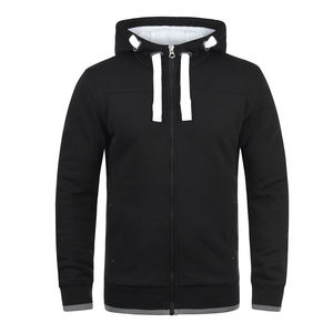 Men's Solid Winter Lined Full <b>Zip</b>-Up <b>Hooded</b> Breathable Eco-Friendly Regular Fit Pockets Hoodie (S-3XL) - Product Image 1