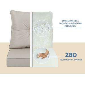 Outdoor Deep Seat Patio Furniture <b>Cushions</b> Set Waterproof Replacement 24 X 24 X 4 Inch Hand-Sewn <b>Circle</b> Design - Product Image 4