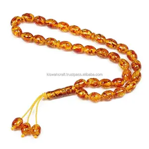 Tasbih islamique personnalisé multicolores de haute qualité avec des perles en pierre sans plomb pour cadeau - Product Image 1