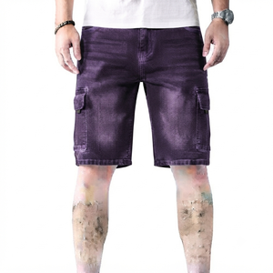 Pantalones vaqueros cortos elásticos para hombre, ropa informal de moda de alta calidad con cintura elástica, ropa masculina unisex de gran tamaño - Product Image 4