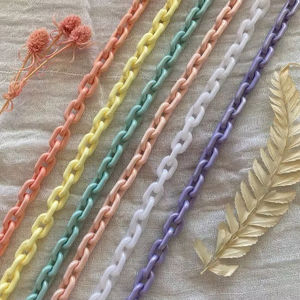 Wood <b>Large</b> Link Vintage Style Art Deco Spring Format Long Chain Wall Art - Product Image 1