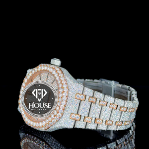 Reloj de Acero Inoxidable con Diamantes Moissanite VVS, Estilo Hip Hop, Automático, con Esfera Redonda para Hombre y Mujer - Product Image 4