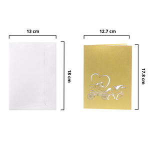 Wholesale 3D Pop Up Card Royal Fairytale Romance Theme, OEM/ODM Manufacturer 3D Wedding Greeting Card, Custom Handcrafted Paper - Product Image 2