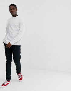 T-shirt en coton tricoté à manches longues et col rond pour homme, coupe classique, couleur unie, décontracté - Product Image 1