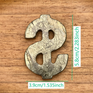 งานแกะสลักหินไพไรต์สีทองรูปสัญลักษณ์<span class=keywords><strong>เงิน</strong></span>ขนาดเล็ก ของตกแต่งคริสตัลจากหินไพไรต์แท้ เหมาะสำหรับเป็นของขวัญวันคริสต์มาสและวันเกิด - Product Image 3