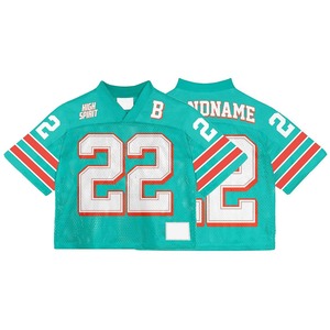 Maillot de football américain unisexe noir en maille polyester personnalisé Buffalo, uniforme d'équipe, col en V, impression numérique, respirant, vente en gros - Product Image 1