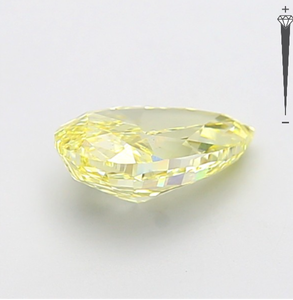 Diamante Cultivado en Laboratorio con Certificación IGI, 2.05 CT, Corte PEAR MODIFIED, Color Amarillo Fantasía, Claridad VS1, CVD LG 795645753 para Joyería ROYALGEM - Product Image 3
