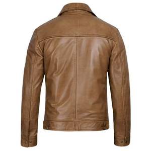 High Quality Winter Formal Leather Jackets with Stand Collar and Front Logo Placement Waterproof & Eco-Friendly - Product Image 1