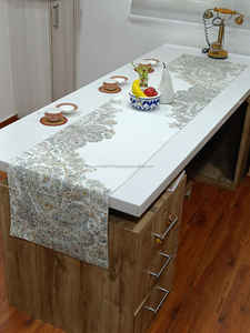 Camino de Mesa Lavable Hecho a Mano con Diseño Paisley Digital en Color Personalizado, 100% Algodón, de Alta Calidad, 16'' X 72'', Superventas - Product Image 4