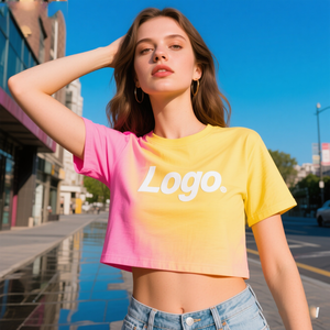 T-shirt court pour femme, manches courtes, en coton, style slim, basique, décontracté, doux, extensible, ajusté, pour l'été, streetwear quotidien - Product Image 3