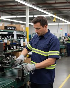 Camisas de Trabajo de Alta Visibilidad y Calidad Superior, Manga Larga, con Botones, para Construcción - Product Image 2