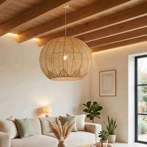 Woven Lampshade Rattan Best Selling Indoor Hanging Bamboo Ceiling Pendant <b>Light</b> for Living Room Wholesaler Cheap Price for Bulk - Product Image 2