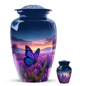 Urna Funeraria de Metal con Diseño de Mariposa para Cenizas de Adultos, Recipiente Conmemorativo para Cremación, Suministro Funerario Personalizado - Product Image 2