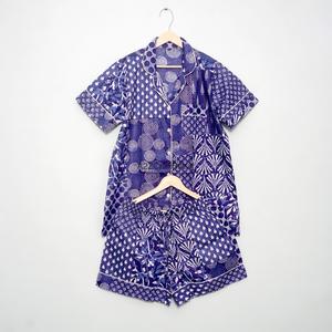 Conjunto de Pijama Casual para Mujer, 100% Algodón Puro, Cuello en V, con Cordón, Manga Corta y Pantalones Cortos, Transpirable, Tallas Grandes - Product Image 6