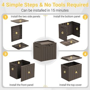 Contenitore da Esterno da 31 Galloni con Coperchio Resistente ai Raggi UV, Impermeabile per Mobili da Giardino, Attrezzi da Giardino, Accessori per Piscina - Product Image 5