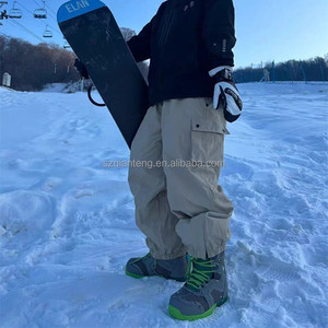 Pantalon cargo ample pour homme, décontracté, avec poches latérales, taille élastique et chevilles ajustables - Product Image 4