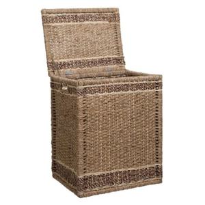 New Arrival Rectangle Shape <b>Seagrass</b> Storage <b>Basket</b> Hand-Woven Foldable <b>Laundry</b> <b>Basket</b> Cost-Efficient Water Hyacinth Wholesale - Product Image 4
