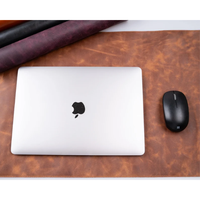 Tapis de bureau promotionnel en cuir véritable fait main Al-Amir, imprimé UV moderne, support pour ordinateur portable, protège-bureau personnalisé sur mesure