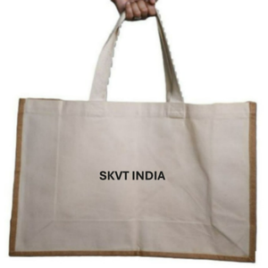 กระเป๋าผ้าฝ้ายออร์แกนิค 100% ขนาดใหญ่ คุณภาพพรีเมียม เป็นมิตรกับสิ่งแวดล้อม รีไซเคิลได้ พิมพ์โลโก้ด้วยผ้าไหมแบบสั่งทำได้ แข็งแรงทนทาน - Product Image 3