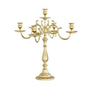 Candélabre en aluminium à 7 bras, style unique, motif gaufré, luxe royal, grand modèle lourd pour mariage, fête, Saint-Valentin, anniversaire - Product Image 5