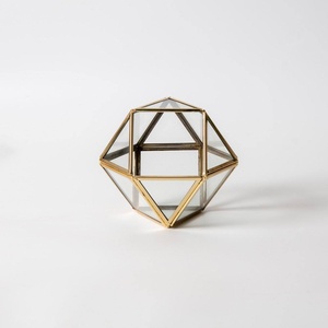 Geometric Metal Candle <b>Lantern</b> Gold Frame <b>Tealight</b> Holder Wholesale Bulk MOQ for Home Wedding Decor - Product Image 5