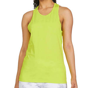 Débardeur ample et décontracté pour femme, en tissu tricoté léger et doux en polyester, uni, brodé, col rond, été, décontracté - Product Image 1
