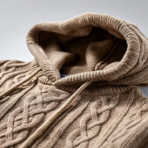 Pull à col rond pour homme The Perfectionists, en polaire épaisse, motif géométrique, manches longues, en laine anti-boulochage, pour l'automne - Product Image 5