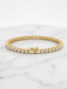 Bracelet tennis classique vintage avec diamants taille brillant, en acier inoxydable plaqué rhodium, certifié IGI, bijoux de mariage unisexe - Product Image 2