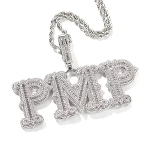 Colgante de Lujo con Diseño Hip Hop y Moissanita, Chapado en Rodio, Plata 925, Duradero, Resistente al Deslustre, Joyería Unisex para Compromiso - Product Image 6