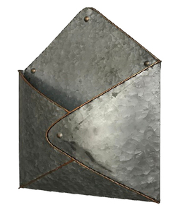 Vintage Bronze Metal Mailbox Envelope Shape Embossed Mail <b>Wall</b> Mount Outdoor Letter <b>Box</b> Home Garden Exterior <b>Wall</b> Decoration - Product Image 5