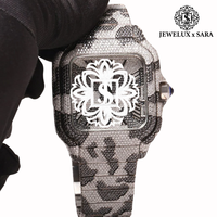 Montre Hip Hop en Diamant Moissanite Étanche, Montre Automatique de Luxe en Acier Inoxydable, Montre à la Mode Disponible à un Prix Premium