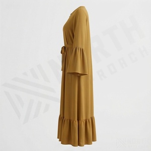 Robe Abaya pour femmes de qualité supérieure, couleur unie, prix de gros, nouveau style, vêtements élégants et modestes pour femmes, mode islamique - Product Image 3