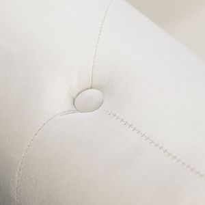 Chaise longue moderna beige in velluto per interni con braccioli arrotolati e cuscino contenitore per camera da letto - Product Image 4