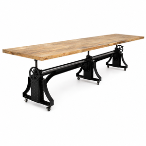 Industrial Adjustable Iron <b>Table</b> Base | Hand Crank <b>Dining</b> <b>Table</b> Leg | Heavy Duty Metal <b>dining</b> <b>table</b> Base - Product Image 5