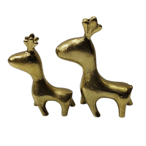 Elegantes Figuras de Animales Sobar con Acabado Dorado, Decoración Estética para Habitaciones, Esculturas Decorativas Vintage de Aluminio para el Hogar - Product Image 3