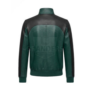 Fashionable Leather <b>Track</b> Suit With Matching <b>Jacket</b> And Pants Sleek Two Piece Design <b>For</b> <b>Men</b> Casual Outdoor Style - Product Image 4